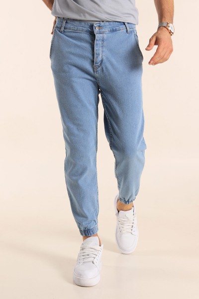 Mavi Paça Lastikli Jogger Erkek Kot Pantolon 187780