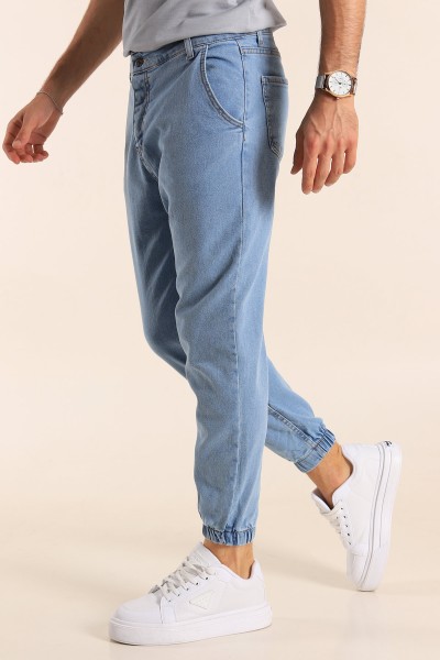 Mavi Paça Lastikli Jogger Erkek Kot Pantolon 187780