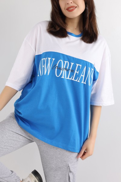 mavi-plastik-baskili-oversize-tisort-166212