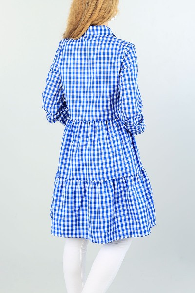 Mavi Pötikareli Dokuma Tunik 66568