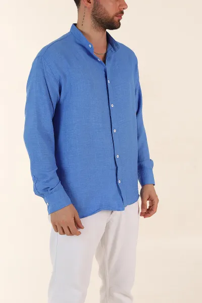 Mavi Regular Fit Hakim Yaka Uzun Kollu Erkek Gömlek 370037
