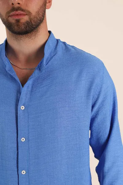 Mavi Regular Fit Hakim Yaka Uzun Kollu Erkek Gömlek 370037
