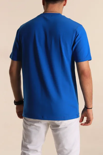 Mavi Regular Fit Kabartma Yazılı Erkek Tişört 268124