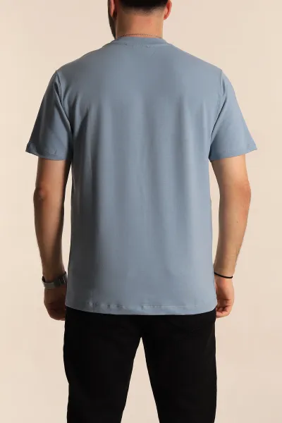 Mavi Regular Fit Nakışlı Cep Detaylı Erkek Tişört 270643