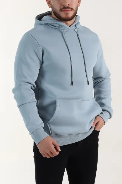 Mavi Regular Fit Üç İp Şardonlu Erkek Kapüşonlu Basic Sweatshirt 400528