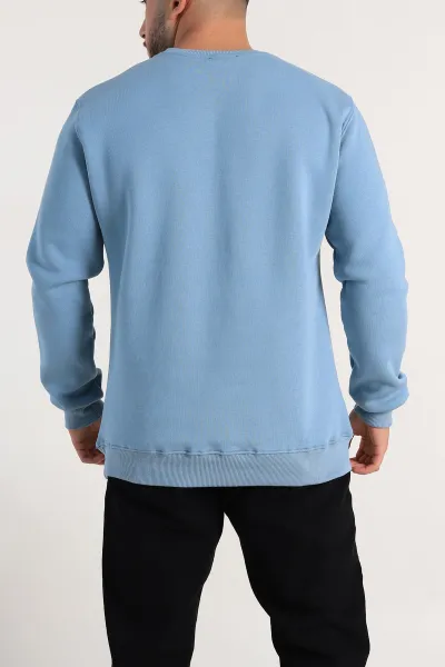 Mavi Regular Fit Üç İp Şardonlu Yazı Detay Erkek Sweatshirt 308902