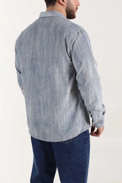 Mavi Relaxed Fit Fitilli Kadife Erkek Gömlek 399965