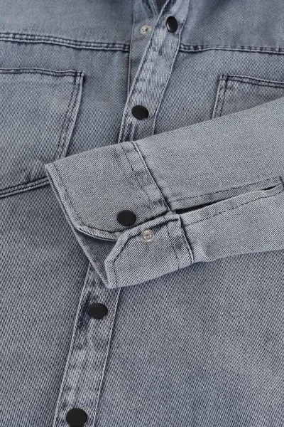 Mavi Relaxed Fit Gabardin Çift Cepli Yıkamalı  Erkek Gömlek 397969