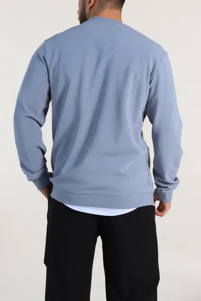 Mavi Relaxed Fit İki İp Şardonlu Yazı Detay Likralı Erkek Sweatshirt 311199