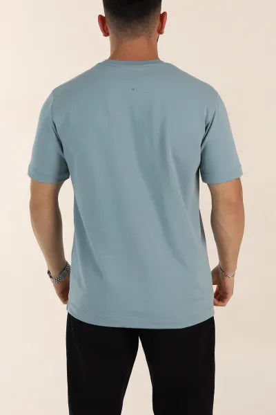 Mavi Relaxed Fit Kabartma Yazı Detaylı Erkek Tişört 358503