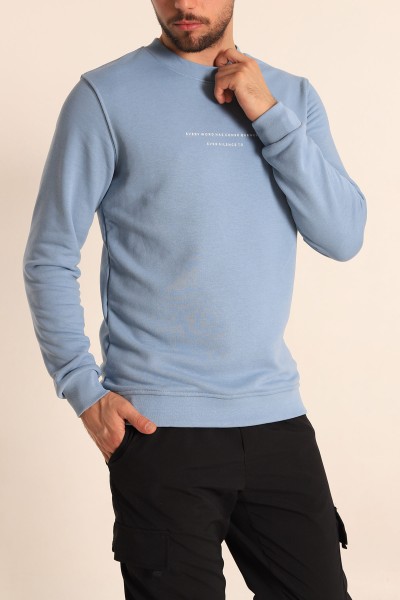 Mavi Relaxed Fit Kabartma Yazılı Erkek Sweatshirt 221445