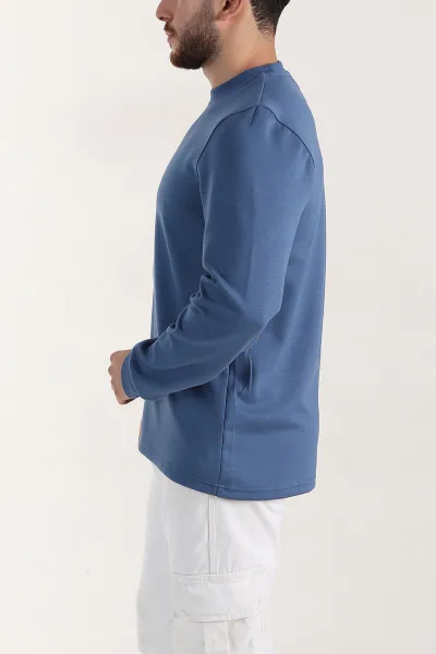 Mavi Relaxed Fit Oysho Kumaş Yazı Detaylı Erkek Sweatshirt 399463