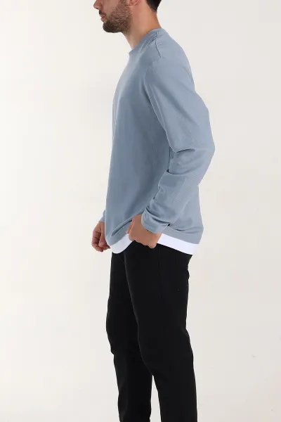 Mavi Relaxed Fit Pike Dokulu Basic Erkek Sweatshirt 398896