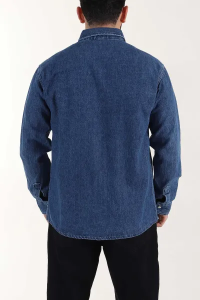 Mavi Relaxed Fit Yıkamalı Erkek Kot Gömlek 399957