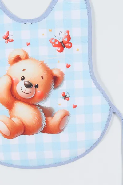 Mavi Sıvı Geçirmez Mama   Önlüğü 335798