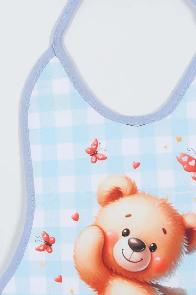 Mavi Sıvı Geçirmez Mama   Önlüğü 335798
