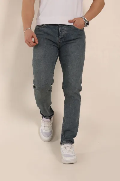 Mavi Skinny Fit Yıkamalı Taşlama Detaylı Erkek Kot Pantolon 354464