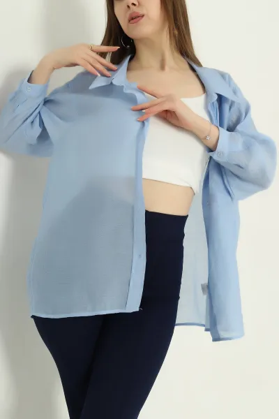 mavi-tek-cep-oversize-dokuma-bayan-gomlek-336957