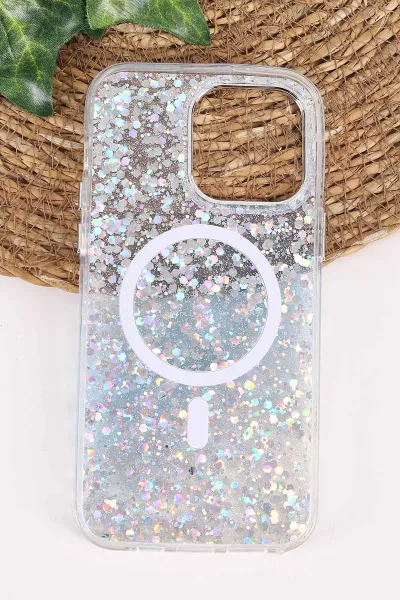 Mavi TeknoCase İPhone 14 Pro Max Uyumlu Sortie Diamond Case Serisi Sert Silikon Telefon Kılıfı 457969