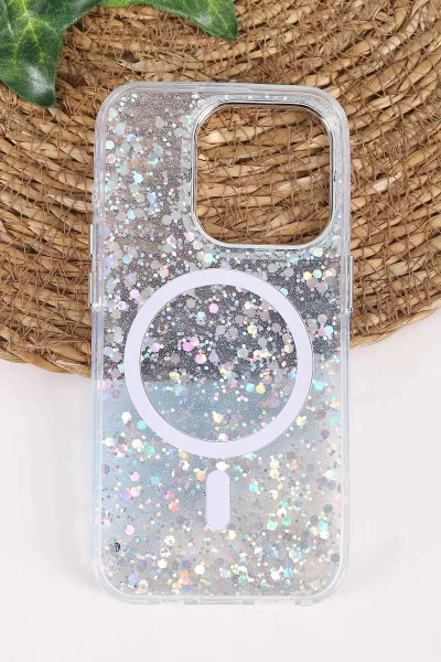 Mavi TeknoCase İPhone 15 Pro Uyumlu Sortie Diamond Case Serisi Sert Silikon Telefon Kılıfı 457977