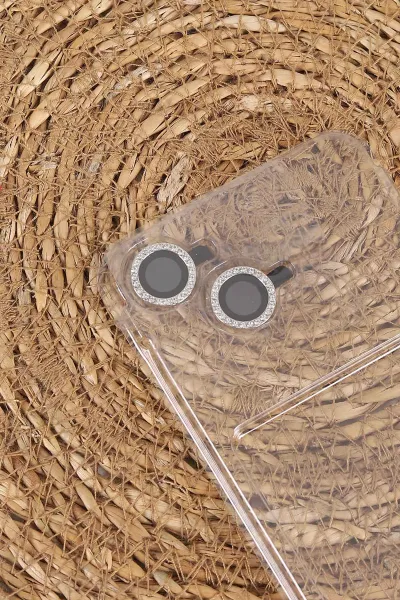 Mavi TeknoCase İPhone 15 Uyumlu Sortie Diamond Case Serisi Sert Silikon Telefon Kılıfı 457973