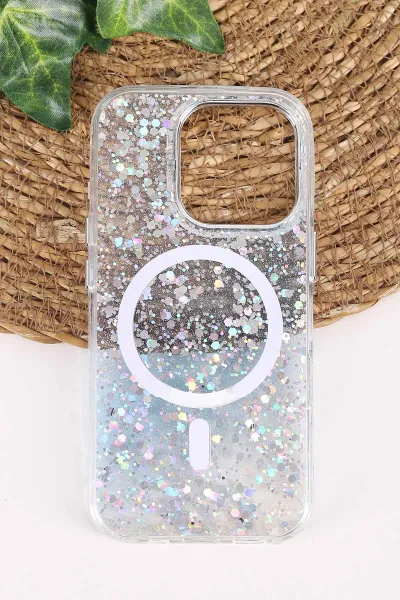 Mavi TeknoCase İPhone 16 Pro Uyumlu Sortie Diamond Case Serisi Sert Silikon Telefon Kılıfı 458003