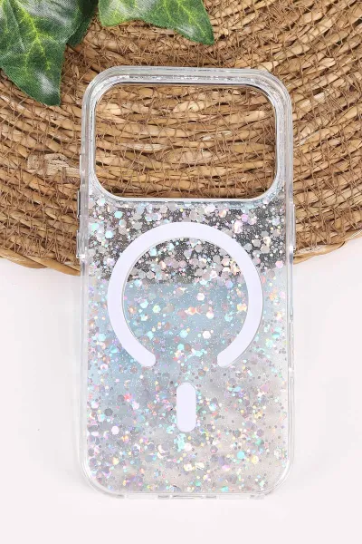 Mavi TeknoCase İPhone 17 Pro Uyumlu Sortie Diamond Case Serisi Sert Silikon Telefon Kılıfı 458011