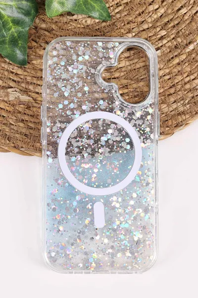 Mavi TeknoCase İPhone 17 Uyumlu Sortie Diamond Case Serisi Sert Silikon Telefon Kılıfı 458007