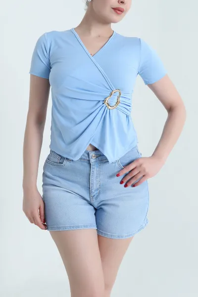 Mavi Tokalı Sandy Kadın Bluz 466428