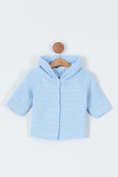 mavi-triko-kapusonlu-dugme-detayli-erkek-bebe-hirka-197351