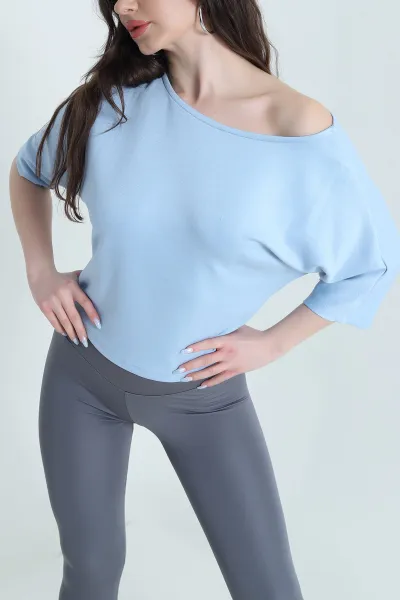 Mavi Yarasa Kol Oysho Kadın Bluz 447747