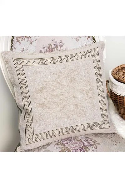 43x43 Dijital Baskılı Fermuarlı Modern Kırlent Kılıfı 333798