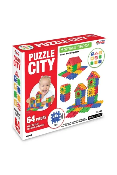 Puzzle City 64 Parça Eğitici Oyuncak 350143