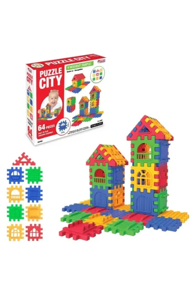 Puzzle City 64 Parça Eğitici Oyuncak 350143
