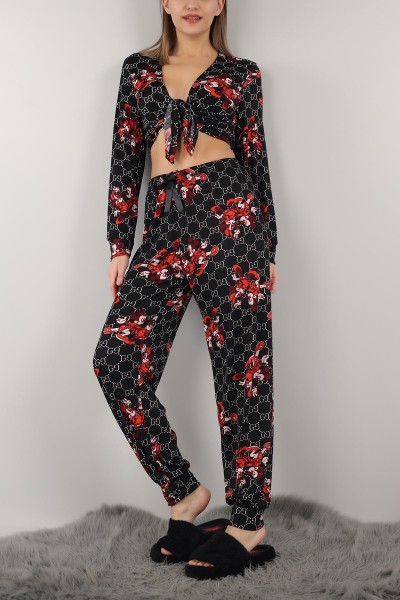 Mickey Desenli Bağlamalı Pijama Takımı 153903
