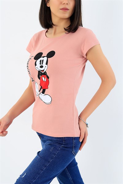 Mickey Mouse Baskılı Bayan Tişört 32274