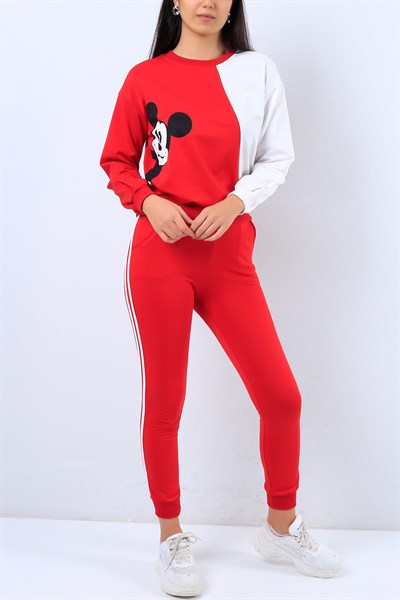 Mickey Mouse Kırmızı Eşofman Takımı 19639B