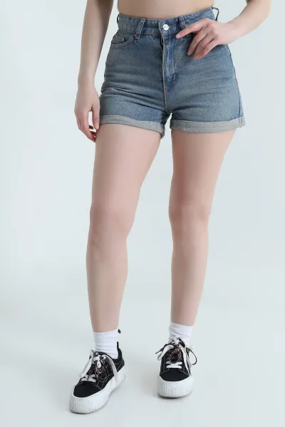 Mint Duble Paça Kadın Kot Şort 451446