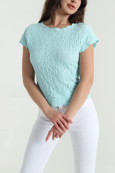 Mint Kolsuz Kadın Gofre Bluz 463098