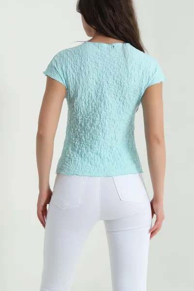 Mint Kolsuz Kadın Gofre Bluz 463098