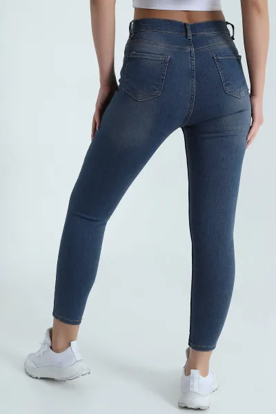 Mint Lazlerli Likralı Kadon Kot Pantolon 468295