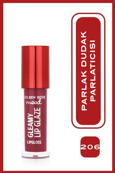 Mood Gleamy Lip Glaze Lipgloss - 206 Plum Glaze  - Renkli Dudak Parlatıcısı 406620
