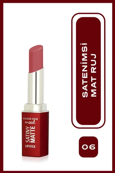 Mood Satiny Matte Lipstick - 06 Peach Amber - Mat Ruj 406582