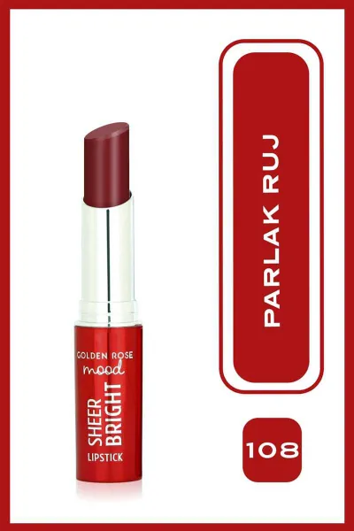 Mood Sheer Bright Lipstick - 108 Rosy Plum  - Parlak Ruj 406543