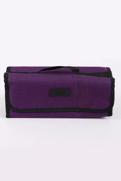 Mor 10x25 Cm Stilo Kumaş 4 Gözlü Çantalı Kalem Kutu 441690