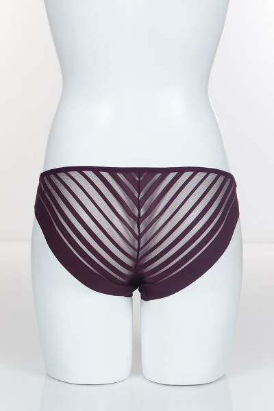Mor 3687 Bikini Ön Arka Transparan Bant Külot 102374