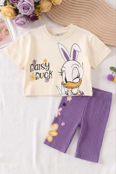 mor-4-10-yasdaisy-duck-baskili-alt-fitilli-baskili-sort-diz-boy-kisa-taytli-kiz-cocuk-yazlik-takim-469891