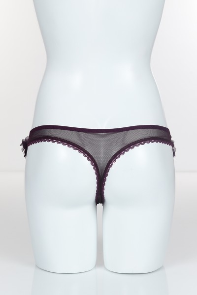 Mor 4064 Komple Tül Paçalar Çiçekli Tanga 101767