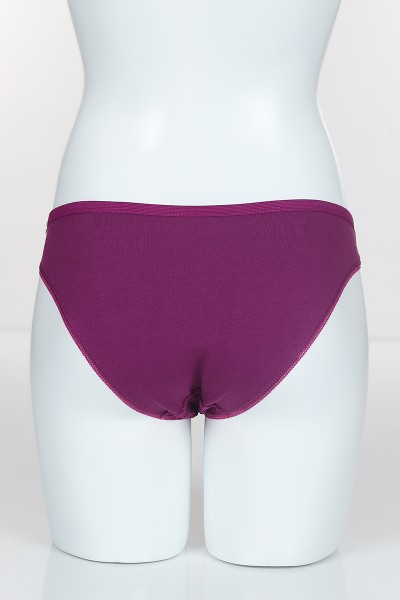 Mor 6384 Bikini Ön Dantel Arka Pamuk Külot 102315