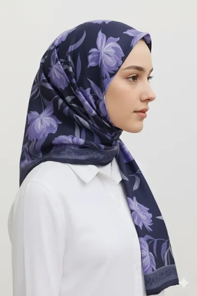 Mor 75x180 Cm Our Fashion Dijital Baskılı Desenli Soft Şal 408662